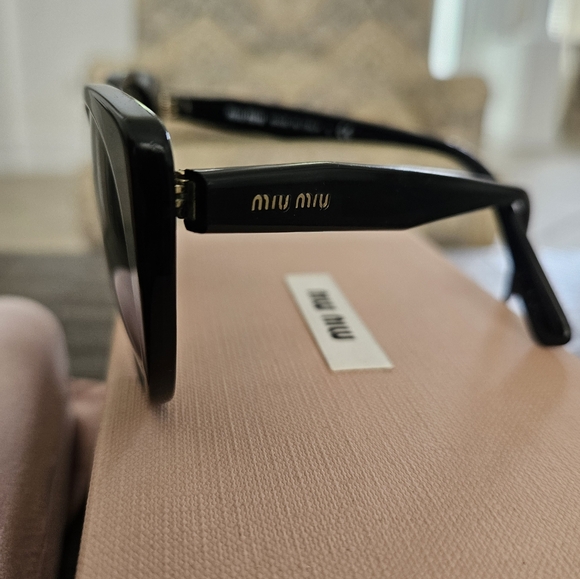 Miu Miu Black Cat-Eye Sunglasses